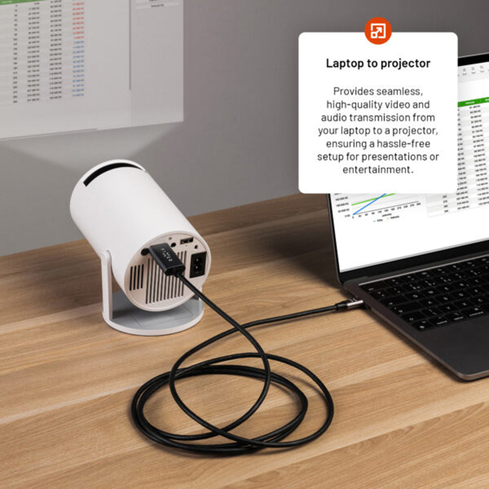 Καλώδιο Ήχου και Βίντεο USB-C - HDMI Fixed, 2m, Γκρι