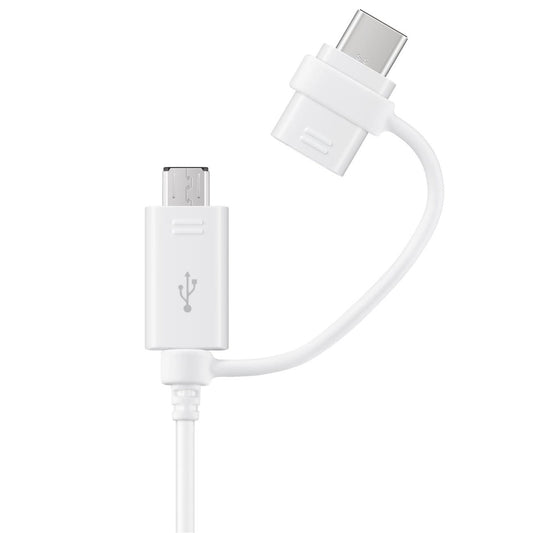 Καλώδιο δεδομένων και φόρτισης USB-A - USB-C / microUSB Samsung Combo 2in1, 18W, 1.5m, Λευκό EP-DG930DWEGWWWW