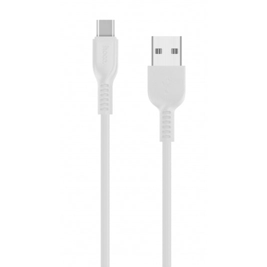 Καλώδιο Δεδομένων και Φόρτισης USB-A - USB-C HOCO Flash X20, 18W, 3μ, Λευκό
