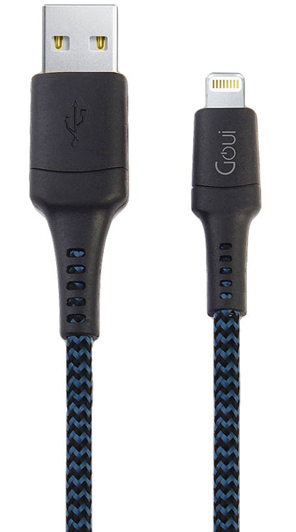 Καλώδιο δεδομένων και φόρτισης USB-A - Lightning Goui Tough, 18W, 1.5m, μπλε G-LC15-8PINBK