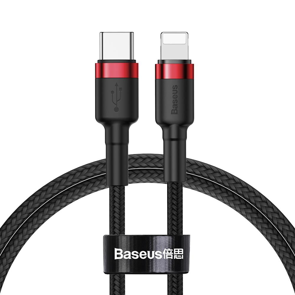 Καλώδιο δεδομένων και φόρτισης USB-C - Lightning Baseus Cafule, 18W, 1m, κόκκινο CATLKLF-91