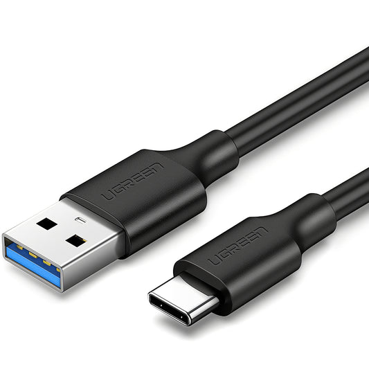 Καλώδιο Δεδομένων και Φόρτισης USB-A - USB-C UGREEN US184, 60W, 2m, Μαύρο