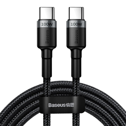 Καλώδιο δεδομένων και φόρτισης USB-C - USB-C Baseus Cafule, 100W, 2m, γκρι CATKLF-ALG1