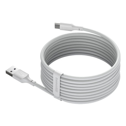 Καλώδιο δεδομένων και φόρτισης USB-A σε USB-C Baseus, 40W, 1,5m, λευκό TZCATZJ-02