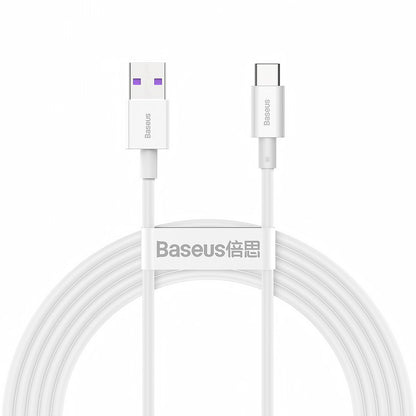 Καλώδιο δεδομένων και φόρτισης USB-A - USB-C Baseus Superior Series, 66W, 2m, λευκό CATYS-A02