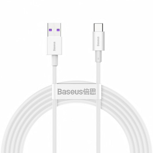 Καλώδιο δεδομένων και φόρτισης USB-A - USB-C Baseus Superior Series, 66W, 2m, λευκό CATYS-A02