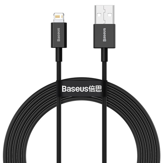 Καλώδιο δεδομένων και φόρτισης USB-A - Lightning Baseus Superior Series, 20W, 2m, μαύρο CALYS-C01