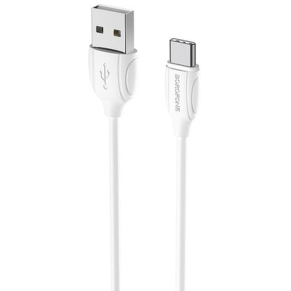 Καλώδιο δεδομένων και φόρτισης USB-A - USB-C Borofone Benefit BX19, 18W, 1m, Λευκό