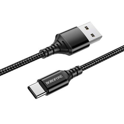 Καλώδιο δεδομένων και φόρτισης USB-A σε USB-C Borofone BX54 Ultra bright, 18W, 1m, Μαύρο