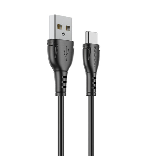 Καλώδιο δεδομένων και φόρτισης USB-A - USB-C Borofone BX51 Triumph MP BX51, 18W, 1m, Μαύρο