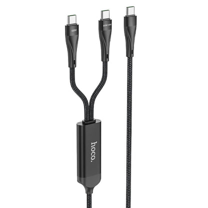 Καλώδιο δεδομένων και φόρτισης USB-C - USB-C HOCO U102 Super, 100W, 1.2m, Μαύρο