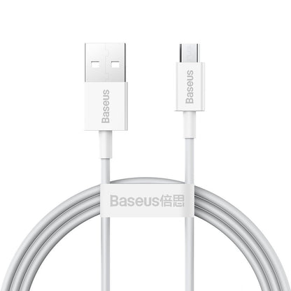 Καλώδιο Δεδομένων και Φόρτισης USB-A - microUSB Baseus Superior Series, 18W, 2m, Λευκό CAMYS-A02