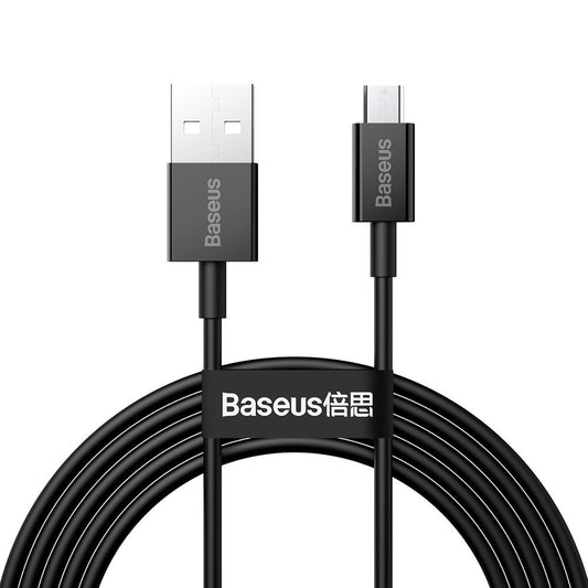 Καλώδιο δεδομένων και φόρτισης USB-A - microUSB Baseus Superior Series, 18W, 1m, Μαύρο CAMYS-01