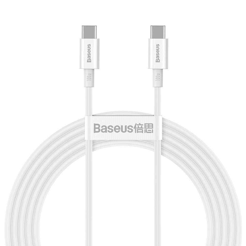 Καλώδιο δεδομένων και φόρτισης USB-C - USB-C Baseus Superior Series, 100W, 2m, λευκό CATYS-C02