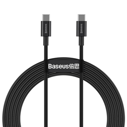 Καλώδιο δεδομένων και φόρτισης USB-C - USB-C Baseus Superior Series, 100W, 1m, μαύρο CATYS-B01