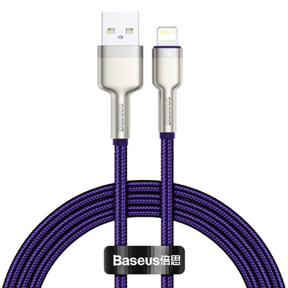 Καλώδιο δεδομένων και φόρτισης USB-A - Lightning Baseus Cafule Metal Series, 18W, 1m, μωβ CALJK-A05