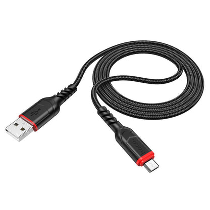 Καλώδιο δεδομένων και φόρτισης HOCO X59 Victory USB-A - microUSB, 18W, 1m, Μαύρο