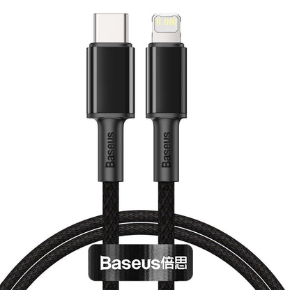 Baseus Καλώδιο δεδομένων και φόρτισης USB-C - Lightning υψηλής πυκνότητας, 20W, 1m, μαύρο CATLGD-01