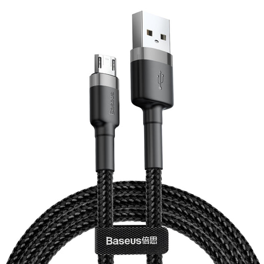 Καλώδιο δεδομένων και φόρτισης USB-A - microUSB Baseus Cafule, 18W, 1m, γκρι CAMKLF-BG1