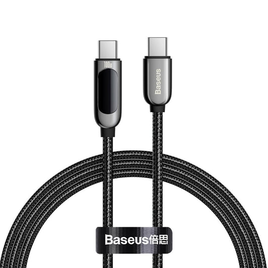 Καλώδιο δεδομένων και φόρτισης USB-C - USB-C Baseus Display, 100W, 1m, μαύρο CATSK-B01