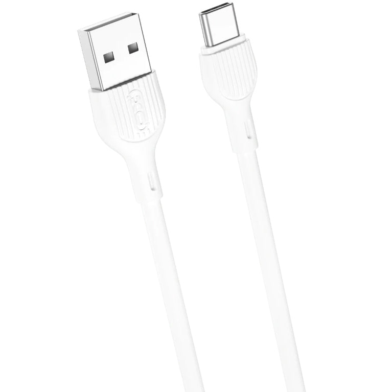 Καλώδιο Δεδομένων και Φόρτισης USB-A - USB-C XO Design NB200, 10W, 1m, Λευκό