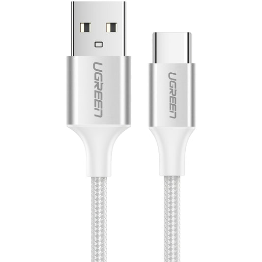 Καλώδιο Δεδομένων και Φόρτισης USB-A - USB-C UGREEN US288, 18W, 1m, Λευκό