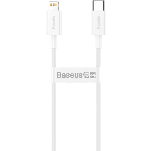 Καλώδιο δεδομένων και φόρτισης USB-C - Lightning Baseus Superior Series, 20W, 0.25m, λευκό CATLYS-02 