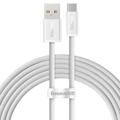 Καλώδιο δεδομένων και φόρτισης USB-A - USB-C Baseus Dynamic Series, 100W, 2m, λευκό CALD000702