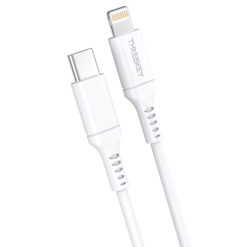 Καλώδιο δεδομένων και φόρτισης USB-C - Lightning XO Design TK04, 20W, 1m, λευκό