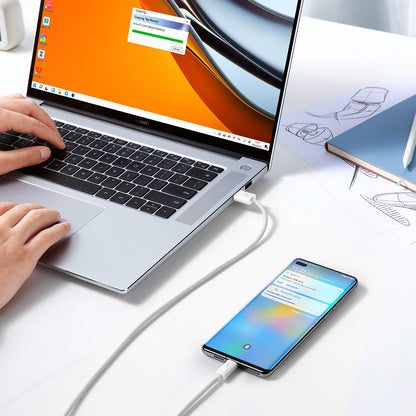 Καλώδιο Δεδομένων και Φόρτισης USB-A - USB-C Baseus Dynamic Series, 100W, 1m, Λευκό CALD000602