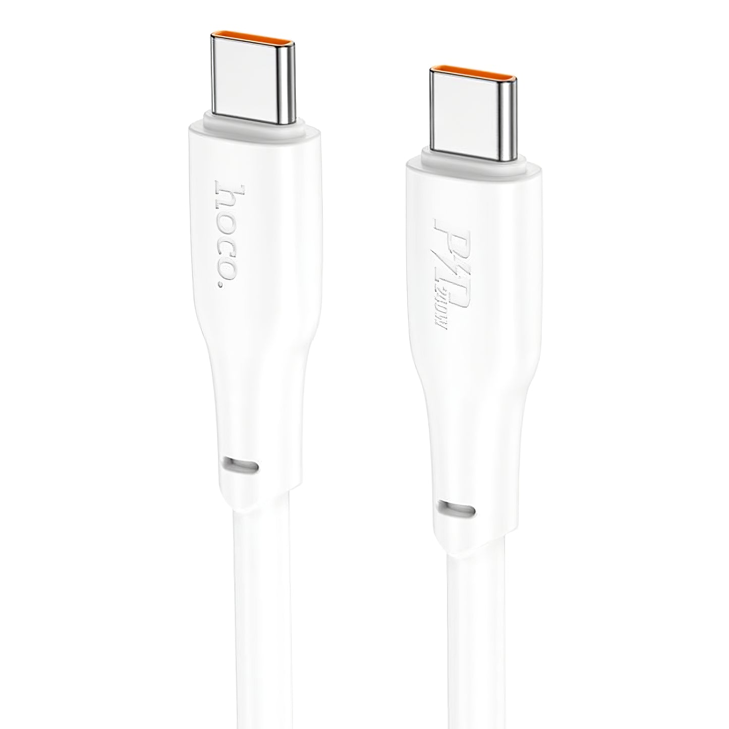 Καλώδιο δεδομένων και φόρτισης USB-C - USB-C HOCO X93, 240W, 1m, λευκό