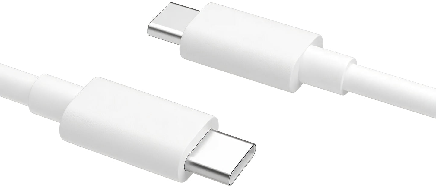 Καλώδιο δεδομένων και φόρτισης USB-C - USB-C Oppo DL149, 65W, 1m, λευκό