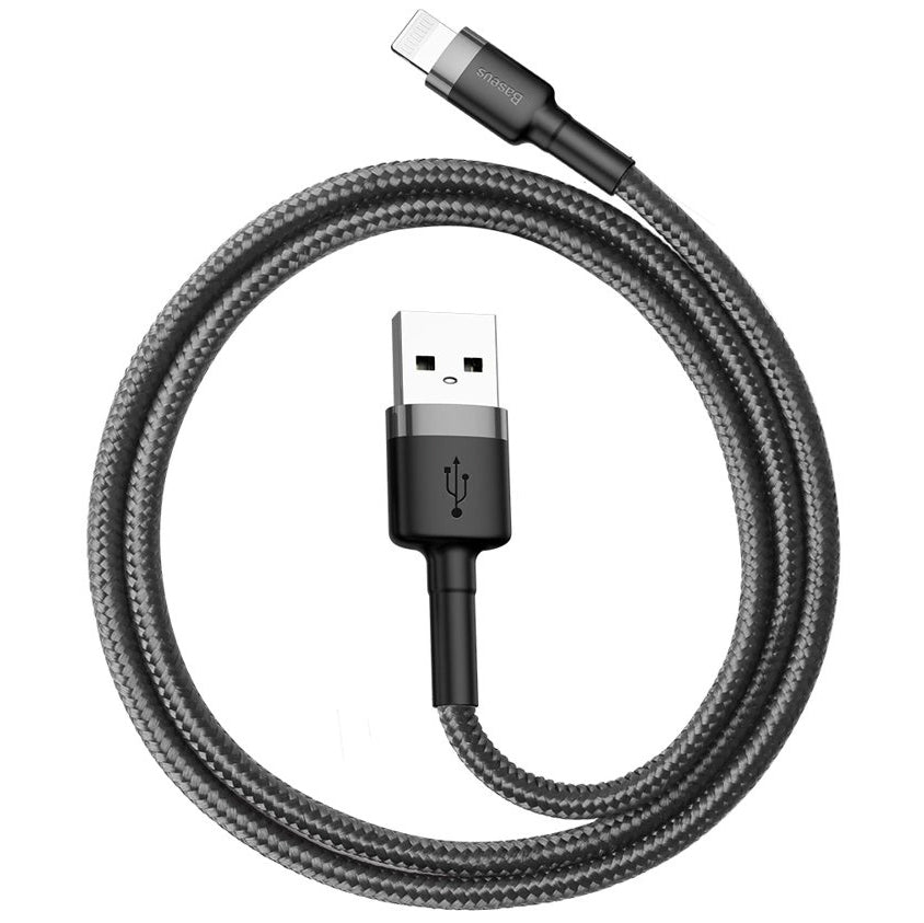 Καλώδιο δεδομένων και φόρτισης USB-A - Lightning Baseus Cafule, 18W, 0,5m, γκρι CALKLF-AG1 