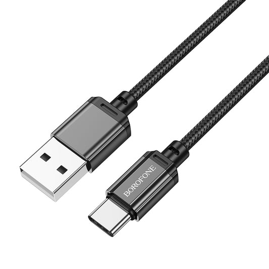 Καλώδιο δεδομένων και φόρτισης USB-A - USB-C Borofone BX87 Sharp BX87, 60W, 1m, Μαύρο 