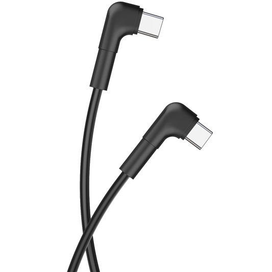 Καλώδιο δεδομένων και φόρτισης USB-C - USB-C MaXlife MXUC-09 MXUC-09 γωνιακό, 60W, 1m, μαύρο 