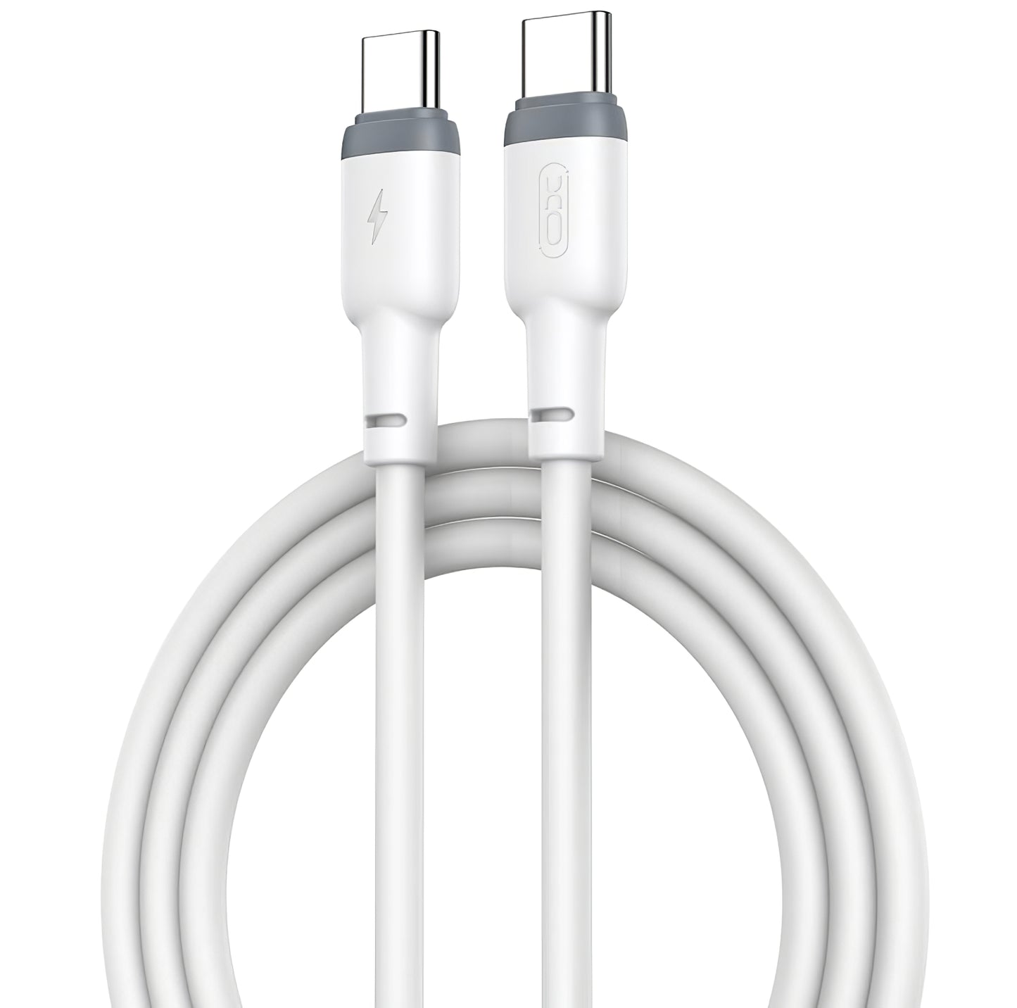 Καλώδιο δεδομένων και φόρτισης USB-C - USB-C XO Design NB208B, 60W, 1m, λευκό 