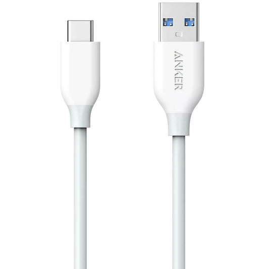 Καλώδιο δεδομένων και φόρτισης USB-A σε USB-C Anker PowerLine, 18W, 0,9m, λευκό A8163021 