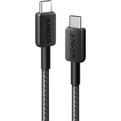 Καλώδιο δεδομένων και φόρτισης USB-C - USB-C Anker 322, 60W, 0.9m, μαύρο A81F5G11 