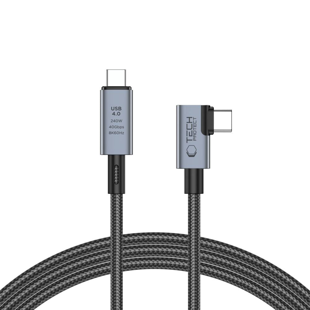 Καλώδιο δεδομένων και φόρτισης USB-C - USB-C Tech-Protect Ultraboost Max L, 240W, 1,5m, γκρι 