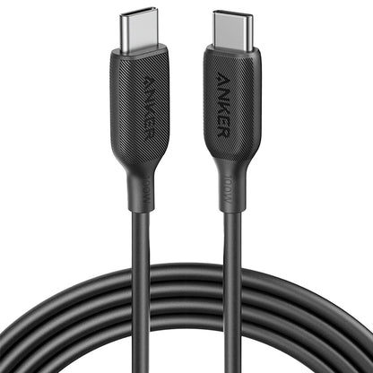 Καλώδιο δεδομένων και φόρτισης USB-C - USB-C Anker 543, 100W, 1.8m, μαύρο A80E2G11 