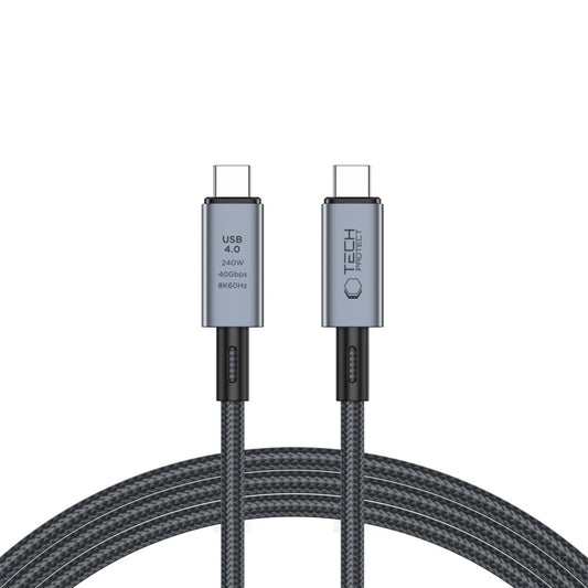 Καλώδιο δεδομένων και φόρτισης USB-C - USB-C Tech-Protect Ultraboost Max, 240W, 2m, γκρι 