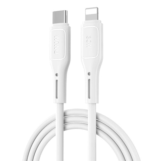 Καλώδιο δεδομένων και φόρτισης USB-C - Lightning WiWu Wi-C043E Starlink, 30W, 1m, Λευκό 