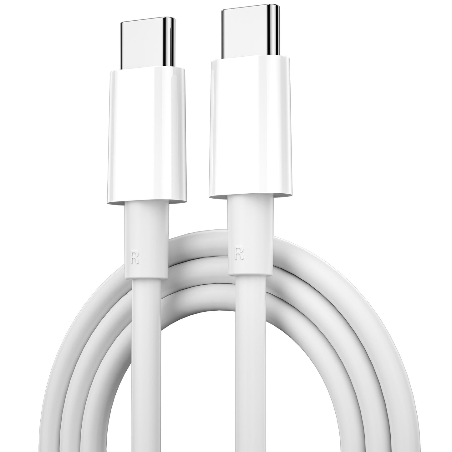 Καλώδιο δεδομένων και φόρτισης USB-C - USB-C WiWu C008, 100W, 1,2m, λευκό 