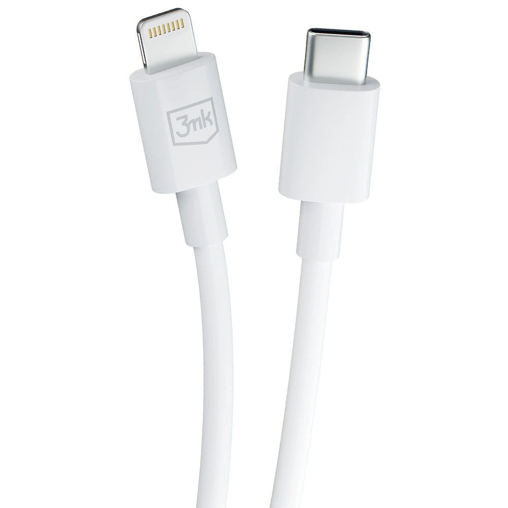 Καλώδιο δεδομένων και φόρτισης USB-C - Lightning 3MK Hyper, 20W, 1,2m, λευκό 