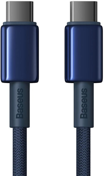 Καλώδιο Δεδομένων και Φόρτισης USB-C - USB-C Baseus Tungsten Gold, 100W, 2m, Μπλε Ναυτικό P10319800321-04