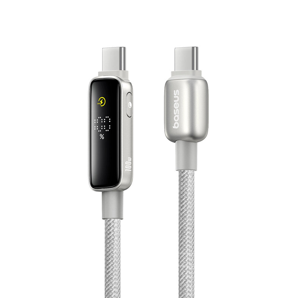Καλώδιο Δεδομένων και Φόρτισης USB-C - USB-C Baseus Vipow Display, 100W, 1m, Γκρι P10381802851-00