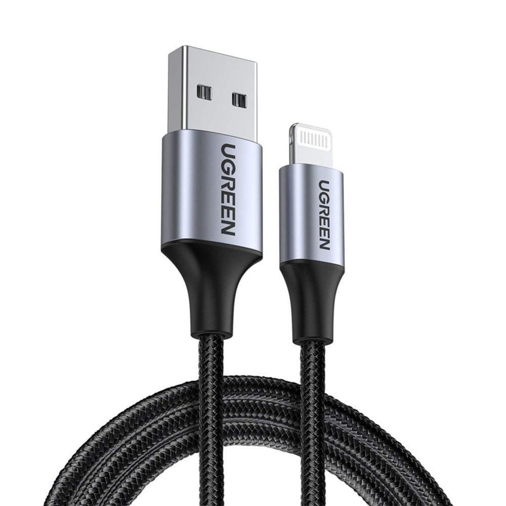 Καλώδιο Δεδομένων και Φόρτισης USB-A - Lightning UGREEN US199, 18W, 1m, Γκρι