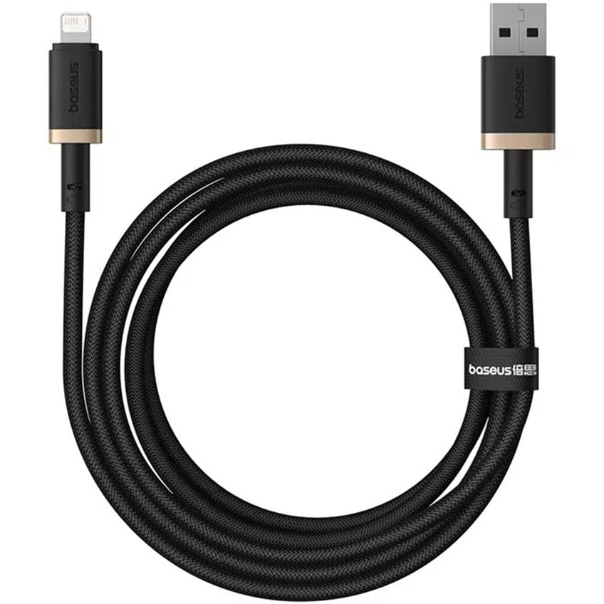 Καλώδιο Δεδομένων και Φόρτισης USB-A - Lightning Baseus Dura Series, 18W, 2m, Χρυσό P10377801U01-02