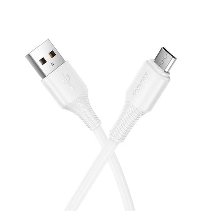Καλώδιο Δεδομένων και Φόρτισης USB-A - microUSB HOCO X120, 18W, 1m, Λευκό