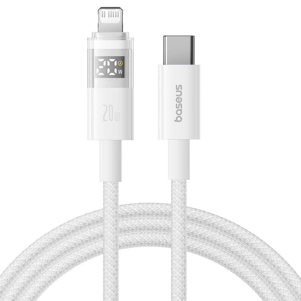 Καλώδιο Δεδομένων και Φόρτισης USB-C - Lightning Baseus Display 2, 20W, 2m, Λευκό P10382703211-01